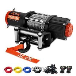 AC-DK 5500 lb ATV/UTV Electric Winch Kit, 12V Winch with Steel Cable for Trailer