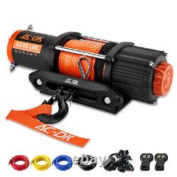 AC-DK 5500-lb Electric Winch Kit, Synthetic Rope Wireless Handheld Remote
