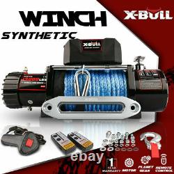 AX-BULL 13000LBS Electric Winch Synthetic Towing Trailer Remote Control Off-Road