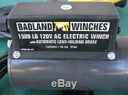 Badlands 1500 lb. Electric Winch Lift Hoist 120V Garage Shop Portable