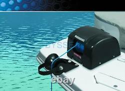 Boat Anchor Winch Free Fall Electric Marine Wireless 45LBS Saltwater Winch Black