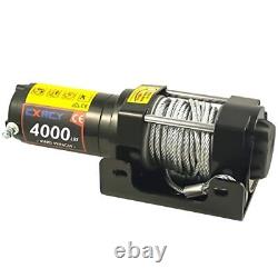 CXRCY 12V 4000 lbs Electric Winch Kits with 3/164.7mm Diameter x 32.8'10m Le