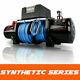 Car Winch 12000lb Synthetic Rope Waterproof Ip67 Wireless Handheld Remote Usa