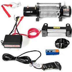 Durable 13000 lbs 12V Electric Wireless Remote Control Winch
