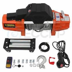 ECCPP 12000LBS Electric Winch Steel Cable Truck Trailer Towing Off Road 4WD