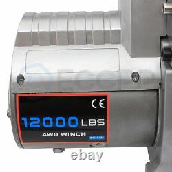 ECCPP 12V 12000LBS Electric Winch Steel Cable Truck Trailer Towing Off Road 4WD
