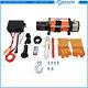 Eccpp 12v 13000lbs Electric Winch Synthetic Rope Truck Trailer Tow Off Road 4wd