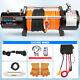Eccpp 12v 13000lbs Electric Winch Synthetic Rope Truck Trailer Tow Off Road 4wd