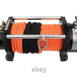 ECCPP 12V 13000LBS Electric Winch Synthetic Rope Truck Trailer Tow Off Road 4WD