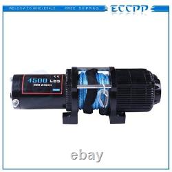 ECCPP 12V 4500LBS Electric Winch Towing Truck Synthetic Rope Off Road