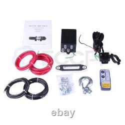 ECCPP 12V 4500LBS Electric Winch Towing Truck Synthetic Rope Off Road ATV / UTV