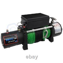 ECCPP 12V 9500LBS Electric Winch Synthetic Rope Truck Trailer Tow Off Road 4WD