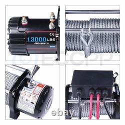 ECCPP 13000LBS Electric Winch Steel Cable Off Road Jeep Truck Towing Trailer 4WD