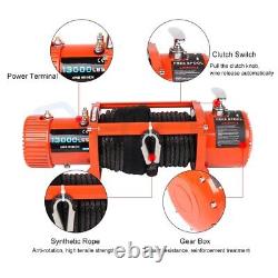 ECCPP 13000lbs Electric Winch 12V Waterproof Truck 4WD Trailer Synthetic Rope