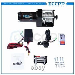 ECCPP 3000LBS Electric Winch Towing For 81-18 Jeep 40ft Steel Cable Off Road 12V