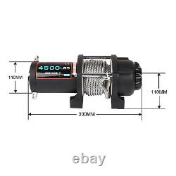 ECCPP 4500LBS Electric Winch Towing Steel Wire Rope For 1981-2018 Jeep 12V