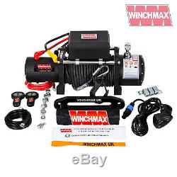 ELECTRIC WINCH 12V 4x4 13500 lb MILITARY SPEC MADE BY WINCHMAX SYNTHETIC ROPE