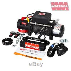 ELECTRIC WINCH 12V 4x4 13500 lb MILITARY SPEC MADE BY WINCHMAX SYNTHETIC ROPE