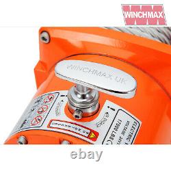 ELECTRIC WINCH 24V RECOVERY 4x4 17000 lb WINCHMAX ORIGINAL ORANGE winch REMOTE