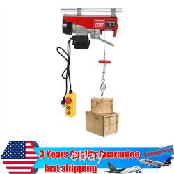 Electric Hoist 110V Garage Electric Winch 1763lbs with Remote Control