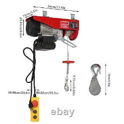 Electric Hoist 110V Garage Electric Winch 1763lbs with Remote Control