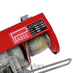 Electric Hoist 110V Garage Electric Winch 1763lbs with Remote Control