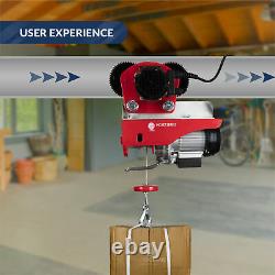 Electric Hoist Lift Trolley Up to 2200 LB (1TON), I-Beam Links, 6FT Remote Control