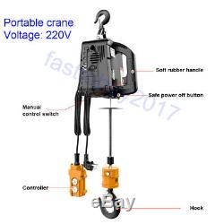 Electric Hoist Lifting Engine Heavy Duty Motor Winch Hoist Crane 220-1100lb 220V