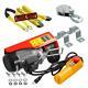 Electric Hoist Winch 440lbs Wire Remote Control 110v Overhead Lift With Straps