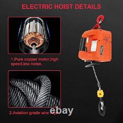Electric Hoist Winch Winch Portable 500kg Wire Remote Control 1pc