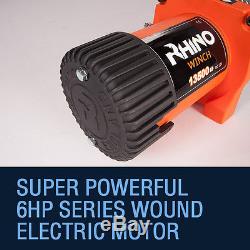 Electric Recovery Winch 24v 13500lb Heavy Duty Steel Cable, 4x4 Car RHINO