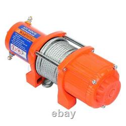 Electric Recovery Winch 4500LBS 15m Steel Cable Rope Truck Trailer 12V Offroad