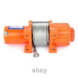 Electric Recovery Winch 4500LBS 15m Steel Cable Rope Truck Trailer 12V Offroad