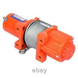 Electric Recovery Winch 4500LBS 15m Steel Cable Rope Truck Trailer 12V Offroad