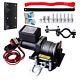 Electric Recovery Winch Automatic 2000lb 12v 0.9hp Atv Utv Truck Car Withremote