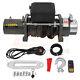 Electric Recovery Winch Towing 12000lb Truck Trailer Suv Synthetic Rope Off Road