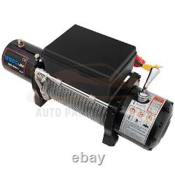 Electric Recovery Winch Towing 12500LBS Truck Trailer SUV Steel Cable Off Road