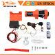 Electric Recovery Winch Towing 3000lbs Truck Trailer Suv Synthetic Rope Off Road