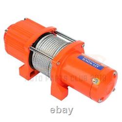 Electric Recovery Winch Towing 4500LBS Truck Trailer SUV Steel Cable Off Road