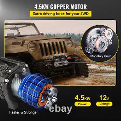 Electric Winch 12000Ibs 12V 85FT Synthetic Rope 4WD ATV UTV Winch Towing Truck
