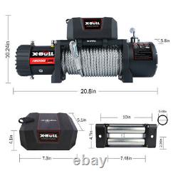 Electric Winch 12000 LBS Steel Cable Wireless Remote Off-Road 4WD For ATV UTV