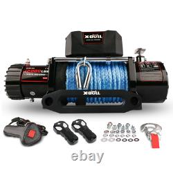 Electric Winch 12V 12000lbs Synthetic Blue Rope Off Road Jeep Truck 4WD X-BULL