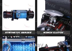 Electric Winch 12V 12000lbs Synthetic Blue Rope Off Road Jeep Truck 4WD X-BULL