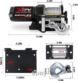 Electric Winch 12V Waterproof Steel Cable with Wired Remote Control & Mounting P