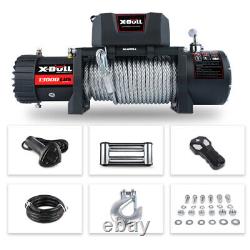 Electric Winch 13000LBS Steel Cable Wireless Remote Control+ One Hand Controller