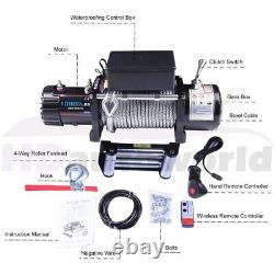 Electric Winch 13000lb With Wireless Remote Recovery ATV Car Truck Trailer New