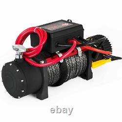 Electric Winch 13500 Lb 12V Synthetic Rope Winchmax 4x4 / Recovery Wireless 93ft