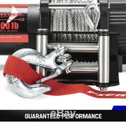 Electric Winch 4500LBS Steel Cable Recovery withRemote Control for ATV UTE Boat