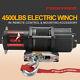 Electric Winch 4500lbs Synthetic Rope Remote Control For Atv Ute Offroad Boat