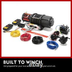 Electric Winch 4500LBS Synthetic Rope for Offroad Boat ATV UTV withRemote Control